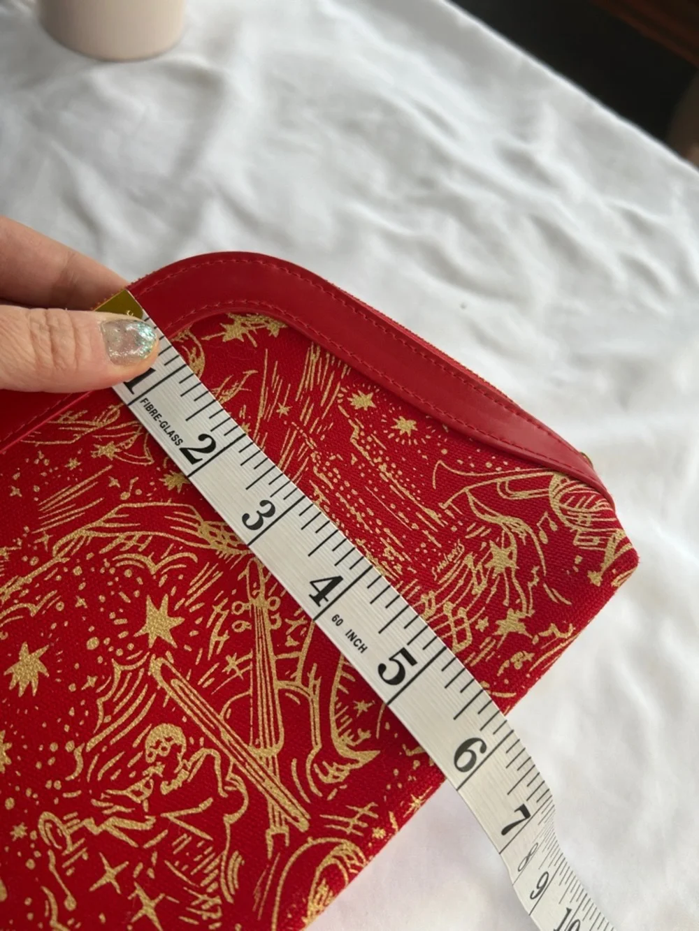 NWT Carolina Herrera Holiday Opera Special Edition Cosmetic Bag - Red & Gold